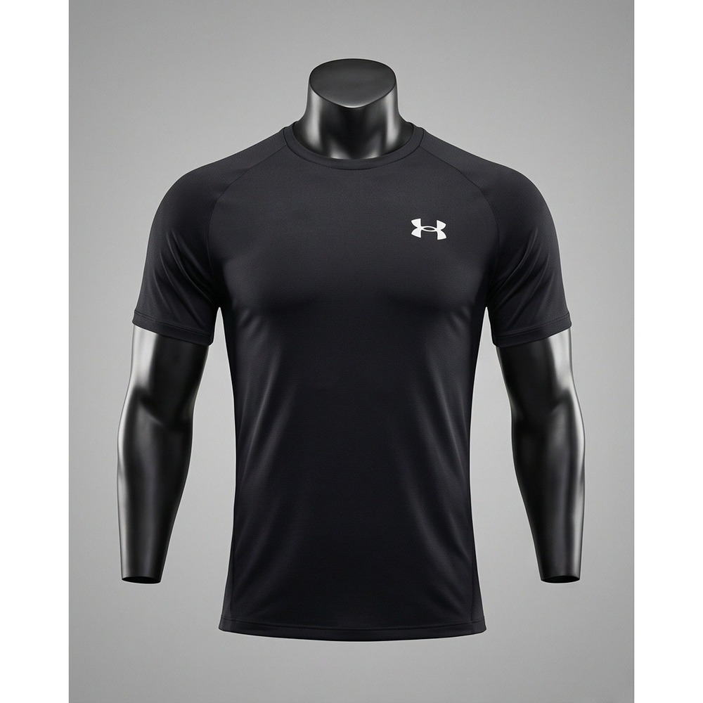 Under Armour Mens M Tech Tee HeatGear Shirt Black Medium 1326413 NWT